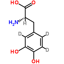 3-Hydroxy-L-(2,5,6-2H3)tyrosine Structure