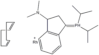 3-二异丙基亚正膦基-2-(N,N-二甲基氨基)-1H-茚(1,5-环辛二烯)铑(I)图片