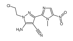 5-amino-1-(2-chloro-ethyl)-3-(1-methyl-5-nitro-1H-imidazol-2-yl)-1H-pyrazole-4-carbonitrile Structure