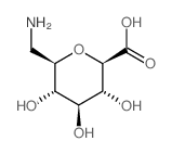 (2R,3R,4S,5S,6R)-6-(氨基甲基)-3,4,5-三羟基四氢-2H-吡喃-2-羧酸结构式