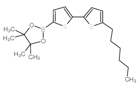 5'-己基-2,2'-联噻吩-5-硼酸频哪醇酯结构式