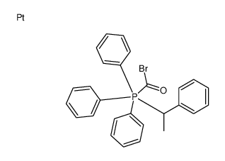 platinum,[triphenyl(1-phenylethyl)-λ5-phosphanyl]formyl bromide Structure