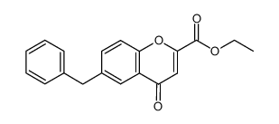 6-benzyl-4-oxo-4H-chromene-2-carboxylic acid ethyl ester Structure