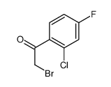 2-CHLORO-4-FLUOROPHENACYL BROMIDE structure