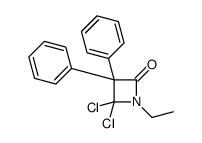 4,4-dichloro-1-ethyl-3,3-diphenylazetidin-2-one Structure