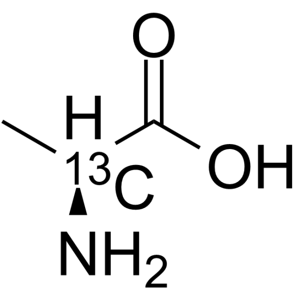 L-丙氨酸-2-13C结构式