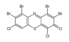 1,2,8,9-tetrabromo-4,7-dichlorophenothiazin-3-one Structure