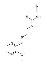 N-cyano-N'-[2-((3-methoxy-pyridin-2-yl)methylthio)ethyl]-S-methylisothiourea Structure