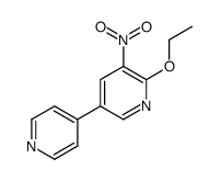 2-ethoxy-3-nitro-5-pyridin-4-ylpyridine结构式