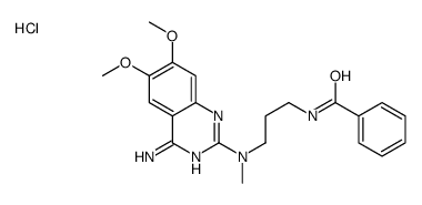N-[3-[(4-amino-6,7-dimethoxy-quinazolin-2-yl)-methyl-amino]propyl]benz amide hydrochloride Structure