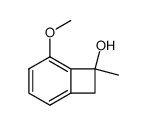 5-methoxy-7-methylbicyclo[4.2.0]octa-1,3,5-trien-7-ol结构式