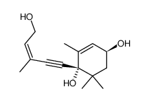 (1S,4S)-1-((Z)-5-hydroxy-3-methylpent-3-en-1-yn-1-yl)-2,6,6-trimethylcyclohex-2-ene-1,4-diol Structure