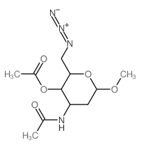 (4-acetamido-3-acetyloxy-6-methoxy-oxan-2-yl)methylimino-imino-azanium结构式