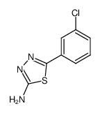 5-(3-氯苯基)-1,3,4-噻二唑-2-胺结构式