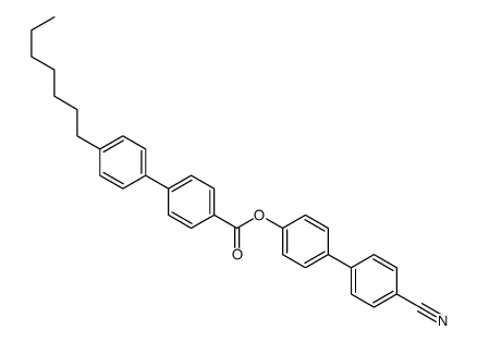 4'-cyano[1,1'-biphenyl]-4-yl 4'-heptyl[1,1'-biphenyl]-4-carboxylate Structure