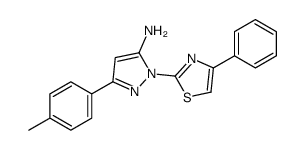 5-(4-methylphenyl)-2-(4-phenyl-1,3-thiazol-2-yl)pyrazol-3-amine结构式