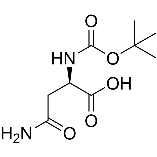 Boc-D-天冬酰胺结构式