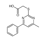 2-(4-methyl-6-phenylpyrimidin-2-yl)sulfanylacetic acid结构式