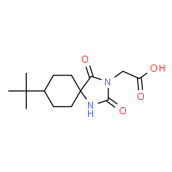 (8-tert-butyl-2,4-dioxo-1,3-diazaspiro[4.5]dec-3-yl)acetic acid Structure