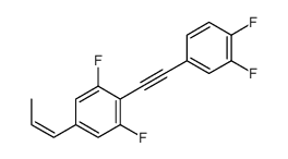 2-[2-(3,4-difluorophenyl)ethynyl]-1,3-difluoro-5-prop-1-enylbenzene Structure