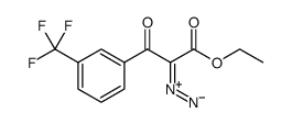 Benzenepropanoic acid, α-diazo-β-oxo-3-(trifluoromethyl)-, ethyl ester Structure