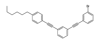 1-bromo-3-[2-[3-[2-(4-hexylphenyl)ethynyl]phenyl]ethynyl]benzene结构式