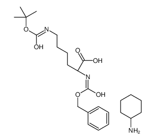 (2S)-2-benzyloxycarbonylamino-6-(tert-butoxycarbonylamino)hexanoic acid; cyclohexanamine结构式