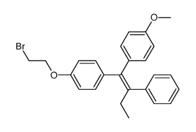 E/Z-1-[4-(2-bromoethoxy)phenyl]-1-(4-methoxyphenyl)-2-phenylbut-1-ene结构式