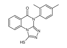 4-(2,4-二甲基苯基)-1-巯基并[1,2,4]噻唑并[4,3-a]喹唑啉-5(4h)-酮结构式