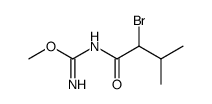 N-(α-bromo-isovaleryl)-O-methyl-isourea结构式