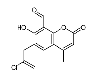 6-(β-chloroallyl)-8-formyl-7-hydroxy-4-methylcoumarin Structure