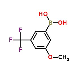 [3-Methoxy-5-(trifluoromethyl)phenyl]boronic acid structure