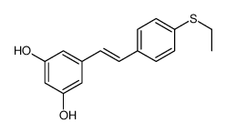 5-[2-(4-ethylsulfanylphenyl)ethenyl]benzene-1,3-diol Structure