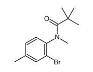N-(2-bromo-4-methylphenyl)-N,2,2-trimethylpropanamide结构式