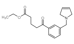 ETHYL 5-OXO-5-[3-(3-PYRROLINOMETHYL)PHENYL]VALERATE结构式
