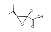 (2S,3S)-2-chloro-3-isopropyloxirane-2-carboxylic acid Structure