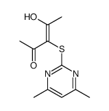 3-(4,6-dimethylpyrimidin-2-yl)sulfanyl-4-hydroxypent-3-en-2-one结构式