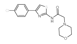 4-Morpholineacetamide, {N-[4-(4-chlorophenyl)-2-thiazolyl]-}结构式