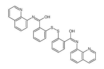 N-quinolin-8-yl-2-[[2-(quinolin-8-ylcarbamoyl)phenyl]disulfanyl]benzamide Structure