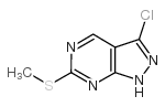 3-氯-6-(甲硫基)-1H-吡唑并[3,4-d]嘧啶结构式