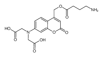 2,2'-((4-(((4-aminobutanoyl)oxy)methyl)-2-oxo-2H-chromen-7-yl)azanediyl)diacetic acid Structure