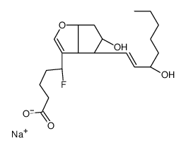 sodium,(5R)-5-[(3aS,4R,5R,6aS)-5-hydroxy-4-[(Z,3S)-3-hydroxyoct-1-enyl]-4,5,6,6a-tetrahydro-3aH-cyclopenta[b]furan-3-yl]-5-fluoropentanoate Structure