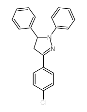 1H-Pyrazole,3-(4-chlorophenyl)-4,5-dihydro-1,5-diphenyl-结构式