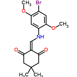 2-{[(4-Bromo-2,5-dimethoxyphenyl)amino]methylene}-5,5-dimethyl-1,3-cyclohexanedione Structure
