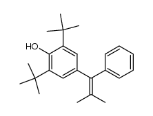 2,6-di-tert-butyl-4-(2-methyl-1-phenylprop-1-en-1-yl)phenol Structure