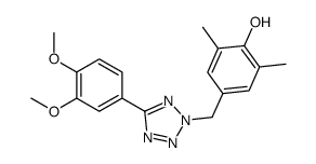 4-[[5-(3,4-dimethoxyphenyl)tetrazol-2-yl]methyl]-2,6-dimethylphenol结构式