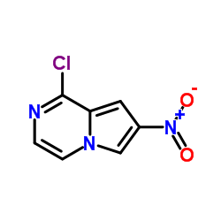 1-氯-7-硝基吡咯并[1,2-a]吡嗪结构式