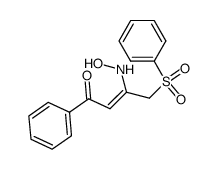 3-(hydroxyamino)-1-phenyl-4-(phenylsulfonyl)but-2-en-1-one结构式