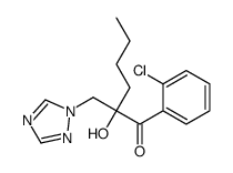 1-(2-chlorophenyl)-2-hydroxy-2-(1,2,4-triazol-1-ylmethyl)hexan-1-one结构式