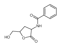 3-benzoylamino-5-hydroxymethyl-dihydro-furan-2-one结构式